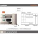Секция Аризона с LED осветление - Пясъчен дъб/Лате