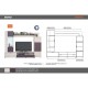 Холна секция Бено с LED осветление - дъб бланко/патладжан