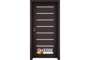 Интериорна врата Gradde Axel Glas, цвят Орех Рибейра
