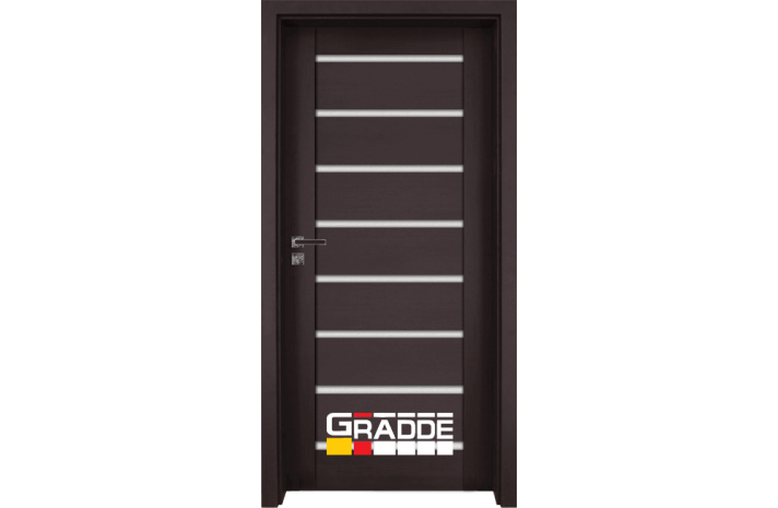 Интериорна врата Gradde Axel Glas, цвят Орех Рибейра